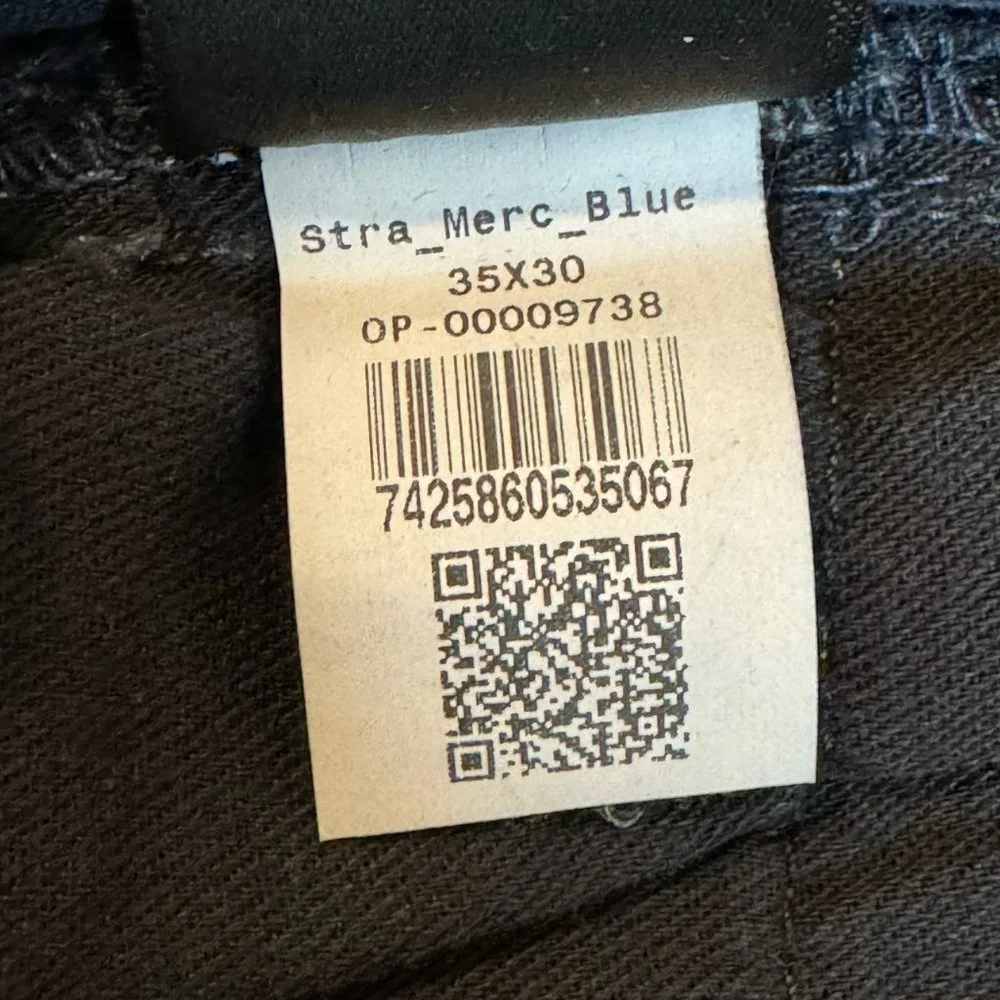 Mott & Bow Blue Mercer Straight Casual Soft Twill Denim Jeans Trousers Men 35x30